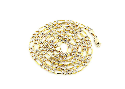 Two Tone Plated 8 mm Figaro Chain